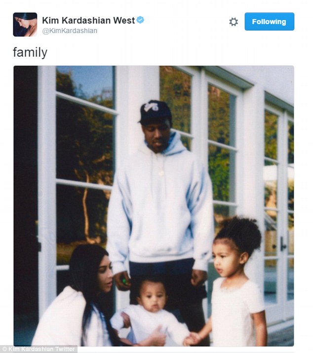 She’s back! Kim Kardashian returns to Social Media for first time in THREE MONTHS by sharing family snap