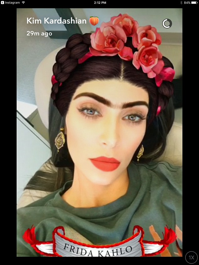 Kim Kardashian transforms herself into Mexican artist Frida Kahlo – complete with famous unibrow – using Snapchat’s latest filter