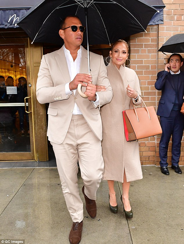 Jennifer Lopez and beau Alex Rodriguez step out in coordinated outfits after athlete calls her ‘an amazing girl’