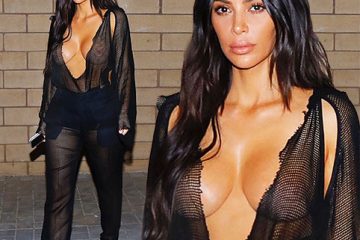 Sheer wonder! Kim Kardashian looks barely legal in a netted outfit for date night with Kanye