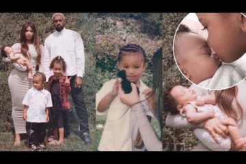 Kim Kardashian shares rare photo of herself and Kanye West with all three of their children