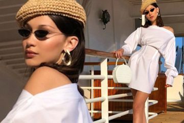 Bella Hadid highlights her waist and toned legs in White Mini Dress