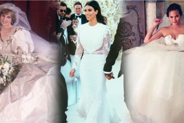 Kim Kardashian West & More Favorite Celebrity Wedding Gowns