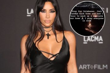 Kim Kardashian and the Family Party in Hollywood after Wildfire Evacuation